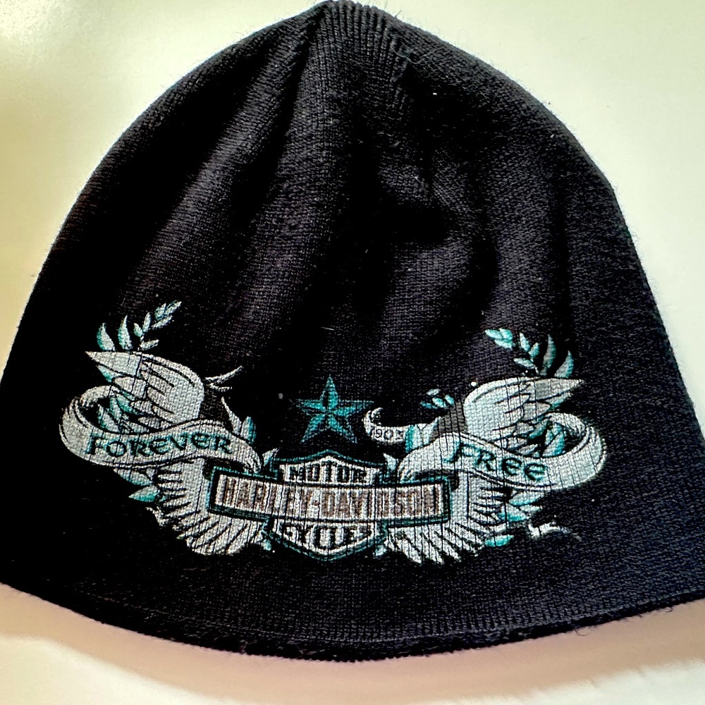 Harley Davidson reversible beanie hat